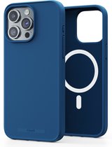 Njord Collections 100% GRS telefoonhoesje - Geschikt voor iPhone 15 Pro Max – Gerecyled Plastic - Duurzaam Telefoonhoesje - 2m valbescherming - Mag Compatibel – Blauw