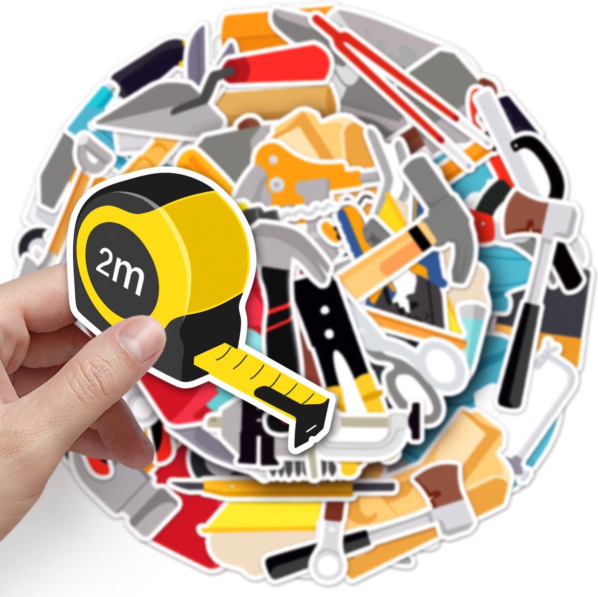 Sticker Lader voor graafmachines met rised backhoe