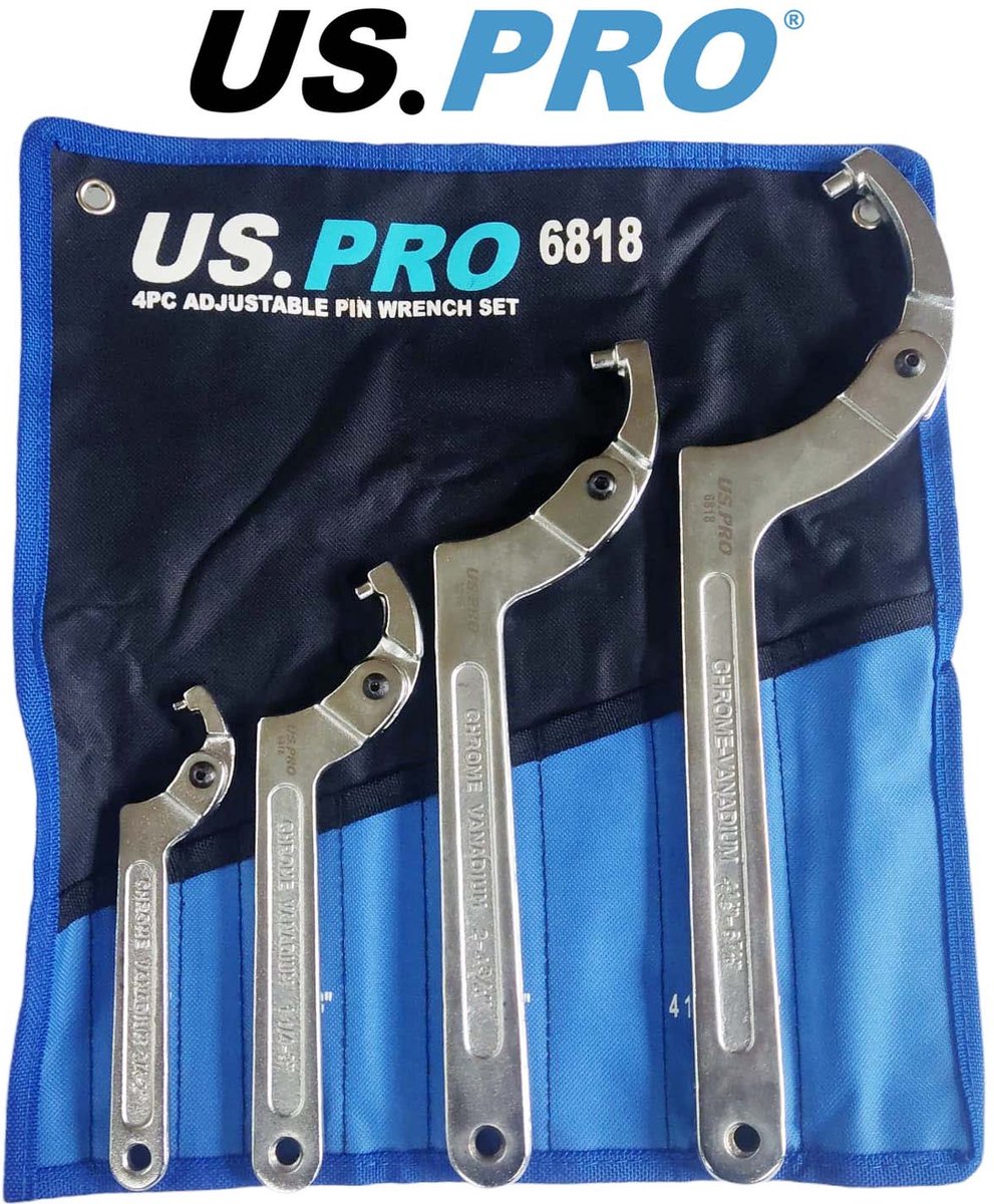 Clé à Vis 4 Pièces, Ergot à Encoche Forme à Crochet Clé à