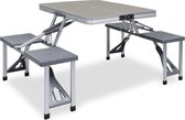The Living Store Table de pique-nique pliable - Ensemble de table de camping - 85,5 x 67,5 x 67 cm - Léger - Stable et durable