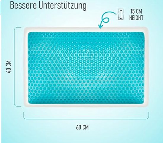 Best In Rest Traagschuim CPAP Kussen  Met Verkoelende Gel Bovenkant 600x600