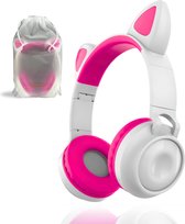 CosmoToys® Koptelefoon Kinderen - Kinder Koptelefoon - Hoofdtelefoon - Geluidsdempend - Draadloos - Bluetooth - Over-Ear- Roze