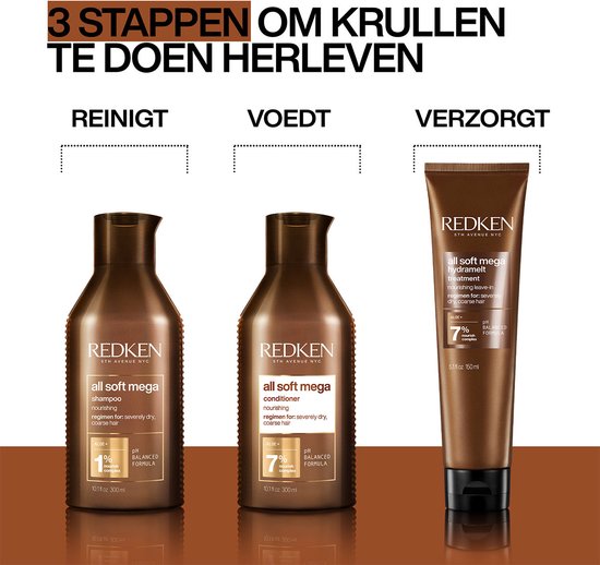 Masque Capillaire Sans Rinçage Redken All Soft Mega Curls Gel Cheveux Bouclés 150 ml