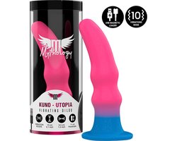 Mythology Kuno Utopia - Dildo - Vibrerend - Fantasy - 13.5 X 3.5cm - Roze/blauw