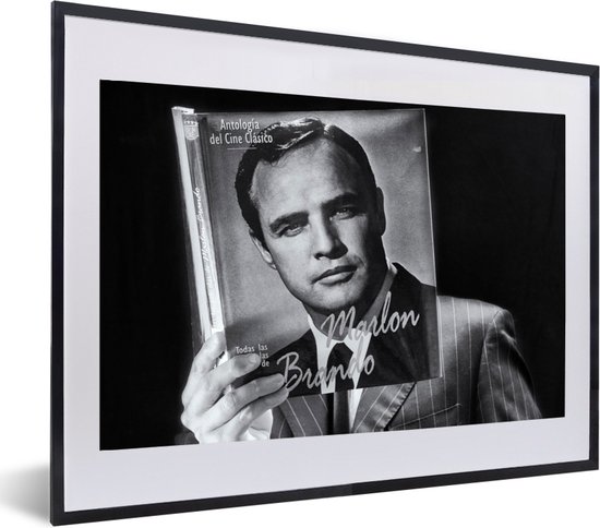 Cadre photo - Affiche - Homme - Film - Zwart - Wit - 60x40 cm - Cadre - Décoration murale