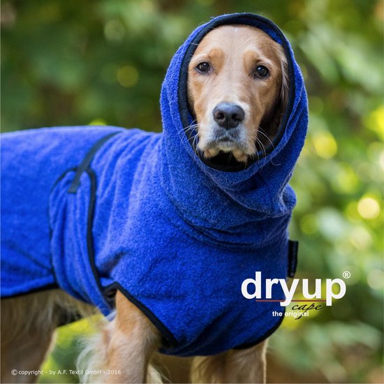 Lucky Paws® hondenbadjas - Luxe Dubbel-Laagse badjas voor honden - Droog Honden Binnen Enkele Minuten - Super Absorberende hondenhanddoek & Ultra Zachte honden badjas Alles-in-1 (XL, Marineblauw