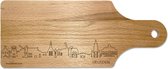 Skyline Borrelplank Heusden - Hapjesplank - Serveerplank - Cadeau Jubilea - Cadeau verjaardag - Cadeau geschenk - Serveren - WoodWideCities