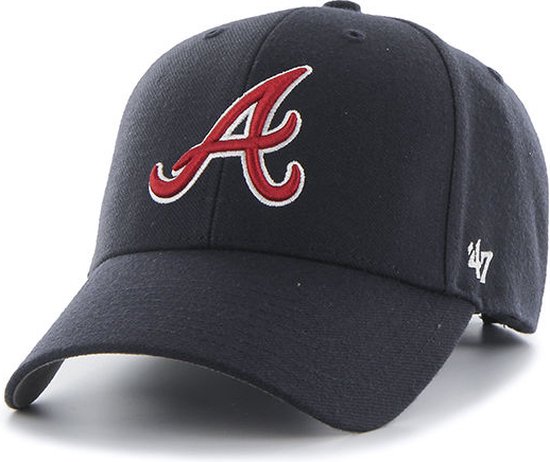 47 Brand - Baseball Cap - MVP Wool - Atlanta Braves - Unisex - Wol/Acryl - MLB - Navy - One Size
