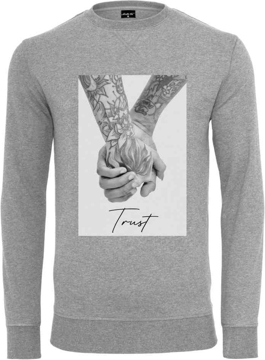 Mister Tee Trust 2.0 Crewneck sweater XS Grijs