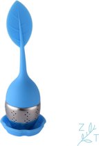 ZijTak - Thee-ei - Theefilter - Thee ei - Tea infuser - Infusie - Silicone - Roestvrij staal - Blauw