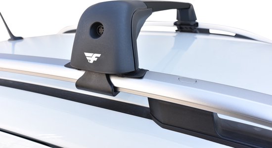 Galeries de toit adaptables pour Ford Tourneo Courier à partir de 2014 rails de toit ouverts - Aluminium - Capacité de charge élevée 100kg - Wingbar Zwart - Merk Farad
