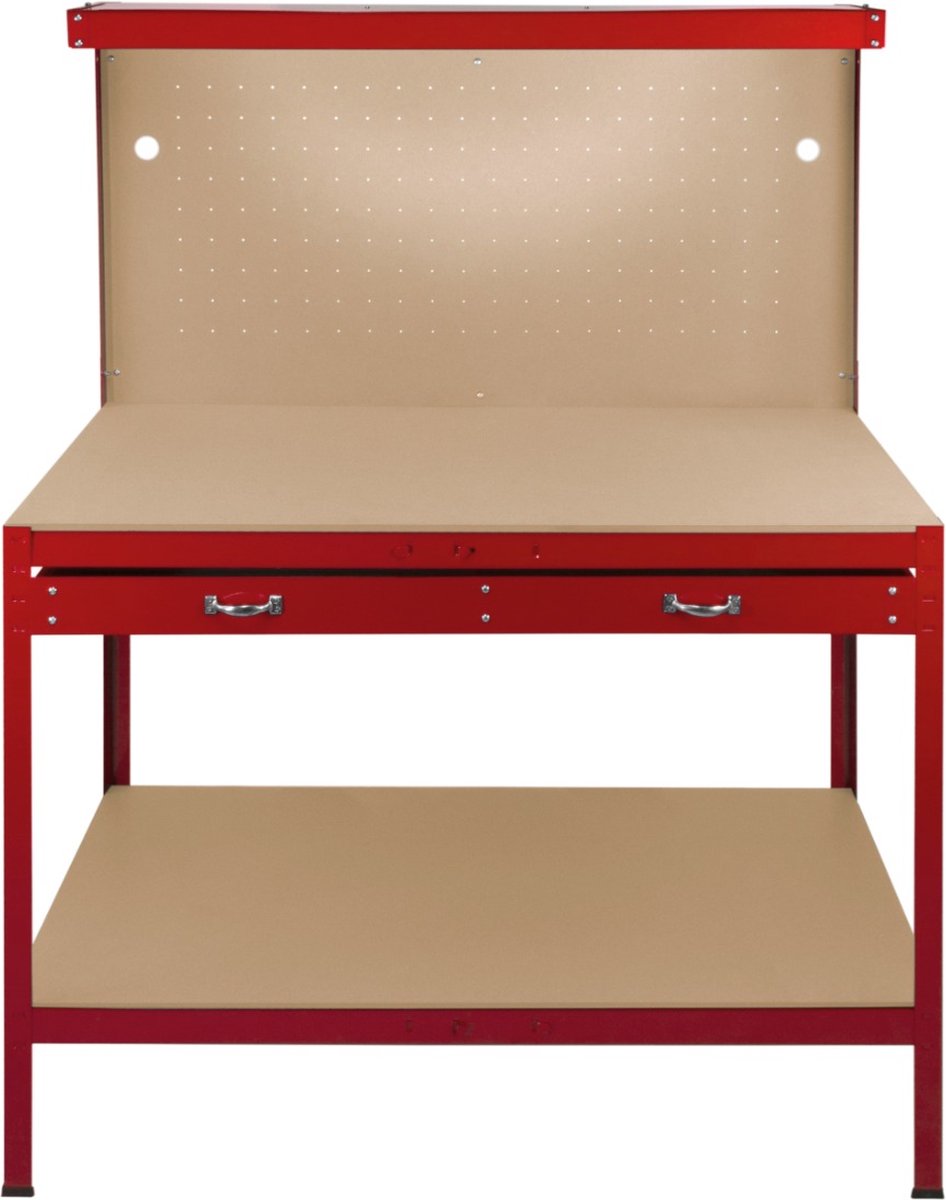 établi Garage Atelier 122x51x104 cm Table de Travail Hauteur Réglable 79-104 cm, établi