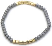 Bracelet Femme - Perles de Verre - Grijs