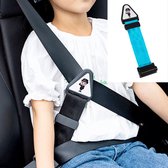 Tendeur de ceinture pour Enfants Bleu clair - Protecteur de ceinture contre les coupures dans le cou - Clip de ceinture Ajusteur de ceinture Rallonge de ceinture - Pince de ceinture pour Enfants