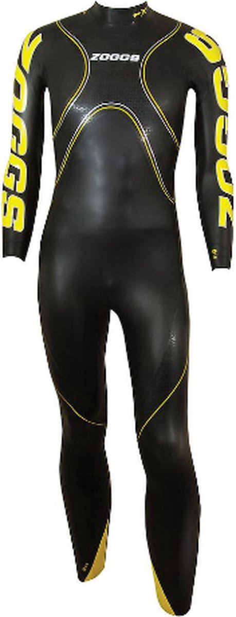 Zoggs FX1 - Wetsuit - Zwemmen - Triathlon - Heren - Zwart Geel - Maat S
