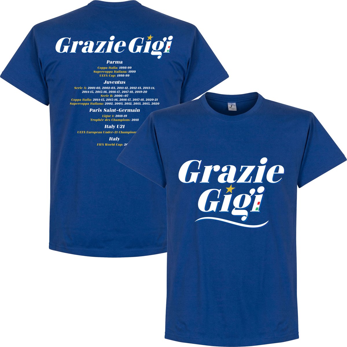 Grazie Gigi Honours T-shirt - Blauw - XXL