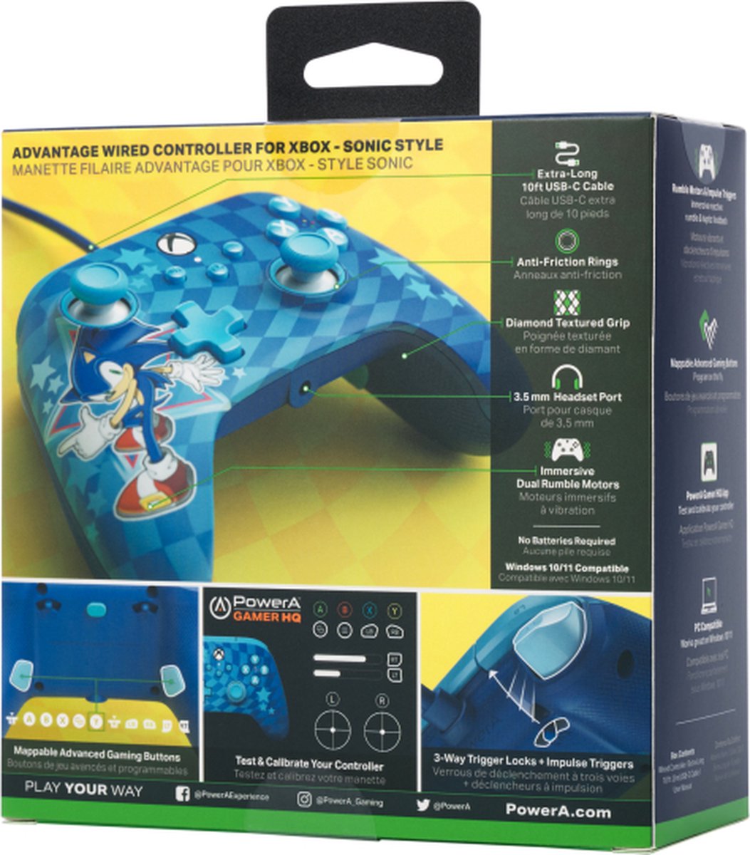 PowerA Advantage controller met kabel voor de Xbox Series X|S - Sonic – foto 5