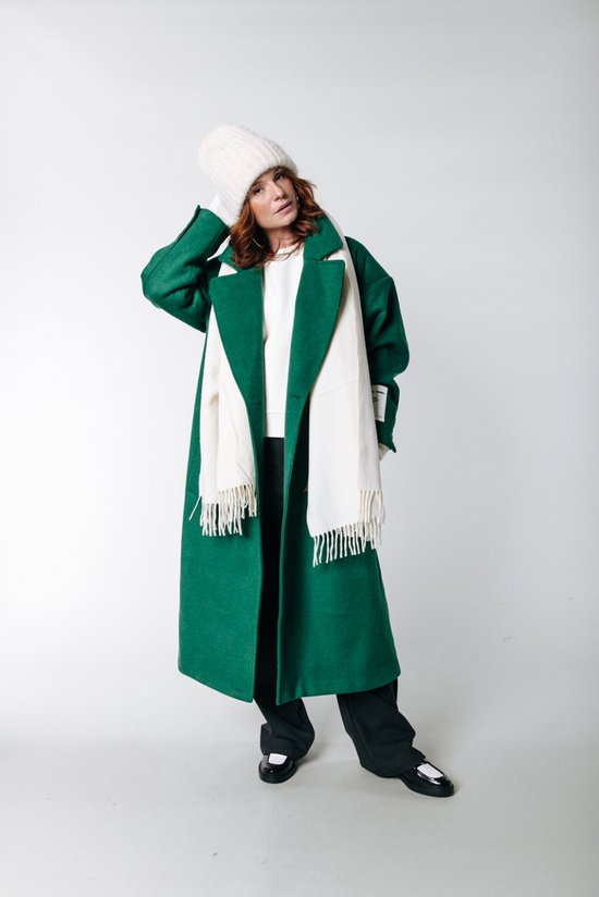 Colourful Rebel Zania Double Breasted Wool Long Coat - M