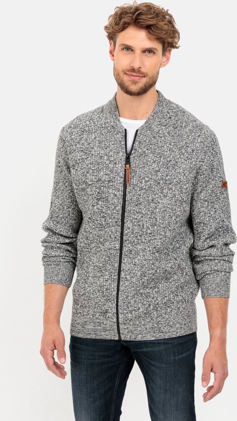 Camel Active Vest kleur Stone Gray Knitjacket - 3XL
