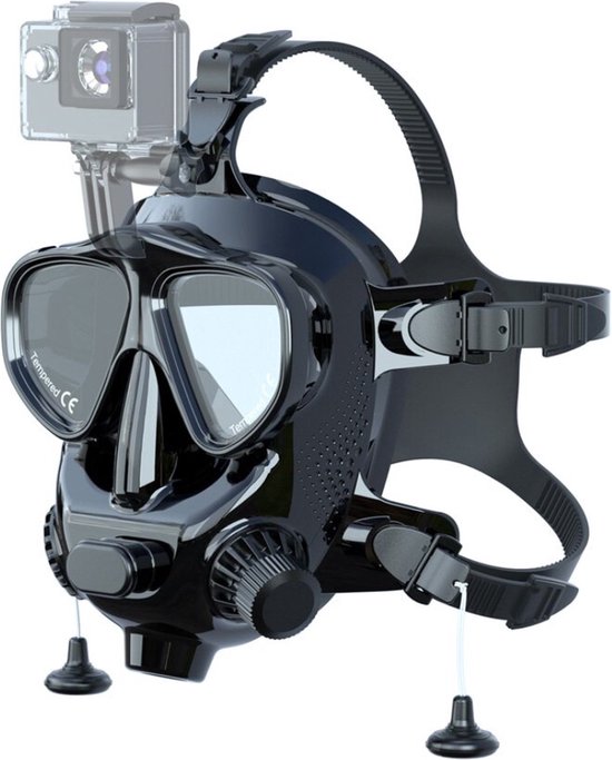 Masque De Plongée Intégral L/XL – 180° Panoramique, Anti-buée, Tube Pliable, étanche – Pour Adultes, Snorkeling, Natation