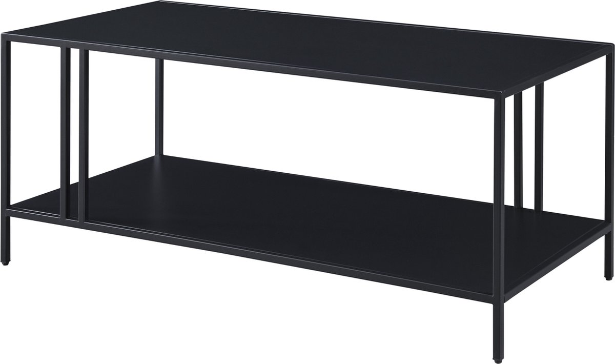 en.casa Salontafel Kumlinge metaal 47x110x55 cm zwart