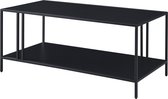 Table basse Kumlinge métal 47x110x55 cm noir
