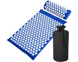 Luxe Acupressuur Mat met Kussen - Spijkermat - Acupuncture - Met Gratis Tas - Inclusief EBOOK
