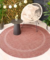 Rond buitenkleed - Sunset rood 200 cm rond
