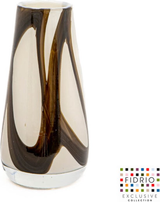 Design Vaas GLORIOSA - Fidrio BRUNO - glas, mondgeblazen bloemenvaas - hoogte 15 cm