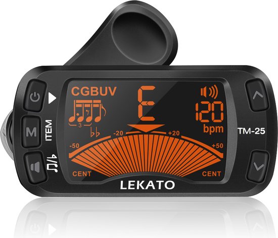 Digitale Metronoom - Clip On - 3 In 1 - Guitar Tuner - gitaar stemmer - LCD Display