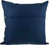 Thea Gouverneur - Kussenrug met Rits - Navy Blauw- katoen - Geschikt voor alle kussens tot 40x40 CM - DIY - 23.5902