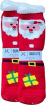 Sukats® Huissokken - Homesocks - Maat 36-41 - Anti-Slip - Fluffy - Dames Huissokken - Kerst - Kerstsokken - Slofsokken - Variant 4 - Meerdere Maten en Varianten