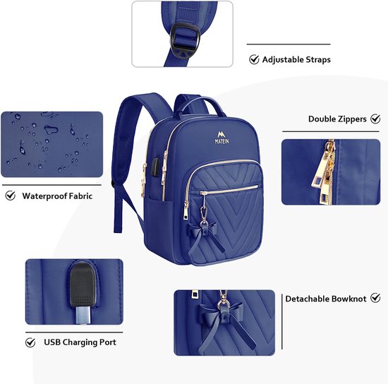 Miss Lulu Vrouwen Mode Rugzak PU Lederen Rugzak Tas Meisjes Causale Dagrugzakken Mini Schoudertas Anti-Diefstal Waterdichte Rugzakken voor Dames & Meisjes, Zwart, S, Casual Mode Rugzak