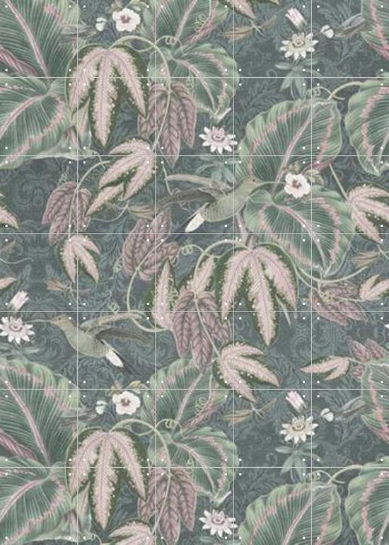 IXXI Vintage Birds of Paradise - Wanddecoratie - Bloemen en Planten - 100 x 140 cm