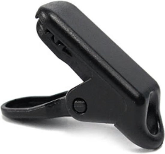 Mini zeilklemmen zwart kunststof per 10 stuks - 33mm x 10mm x 13mm zeilclips - Dekzeil klemmen - Zeilringen