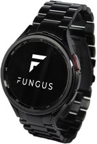 Fungus - Smartwatch bandje - Geschikt voor Samsung Galaxy Watch 6 (incl. Classic), Watch 5 (incl. Pro), Watch 4 - Horloge - Metaal - Schakel - Zwart