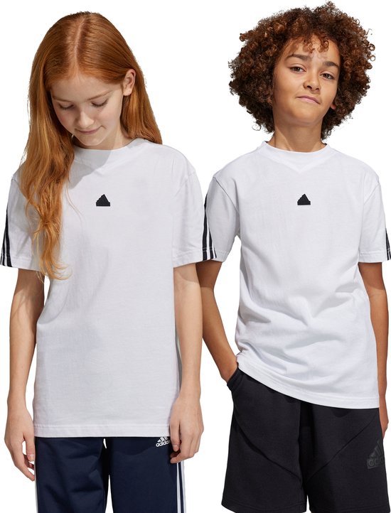 Foto: Adidas sportswear future icons 3 stripes t shirt kinderen wit 152