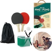 Set de tennis de table - Avec 2 raquettes de tennis de table et 2 balles de ping-pong