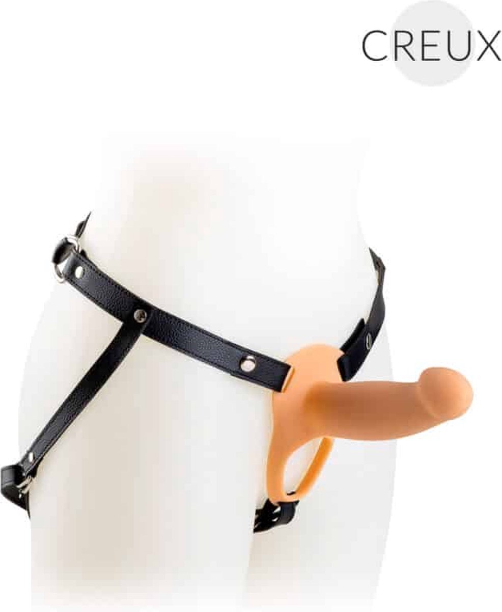 Goedkoopste Virgite - Holle Strap-on - Lichte Huidskleur