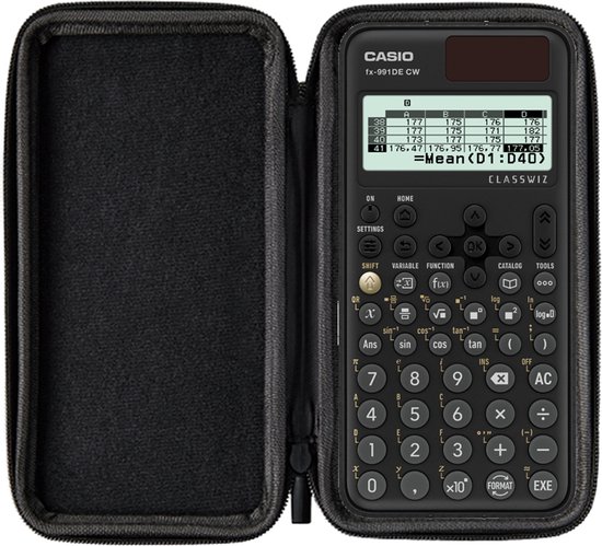 Casio fx-82MS 2nd edition incl. WYNGS Beschermhoes Rood