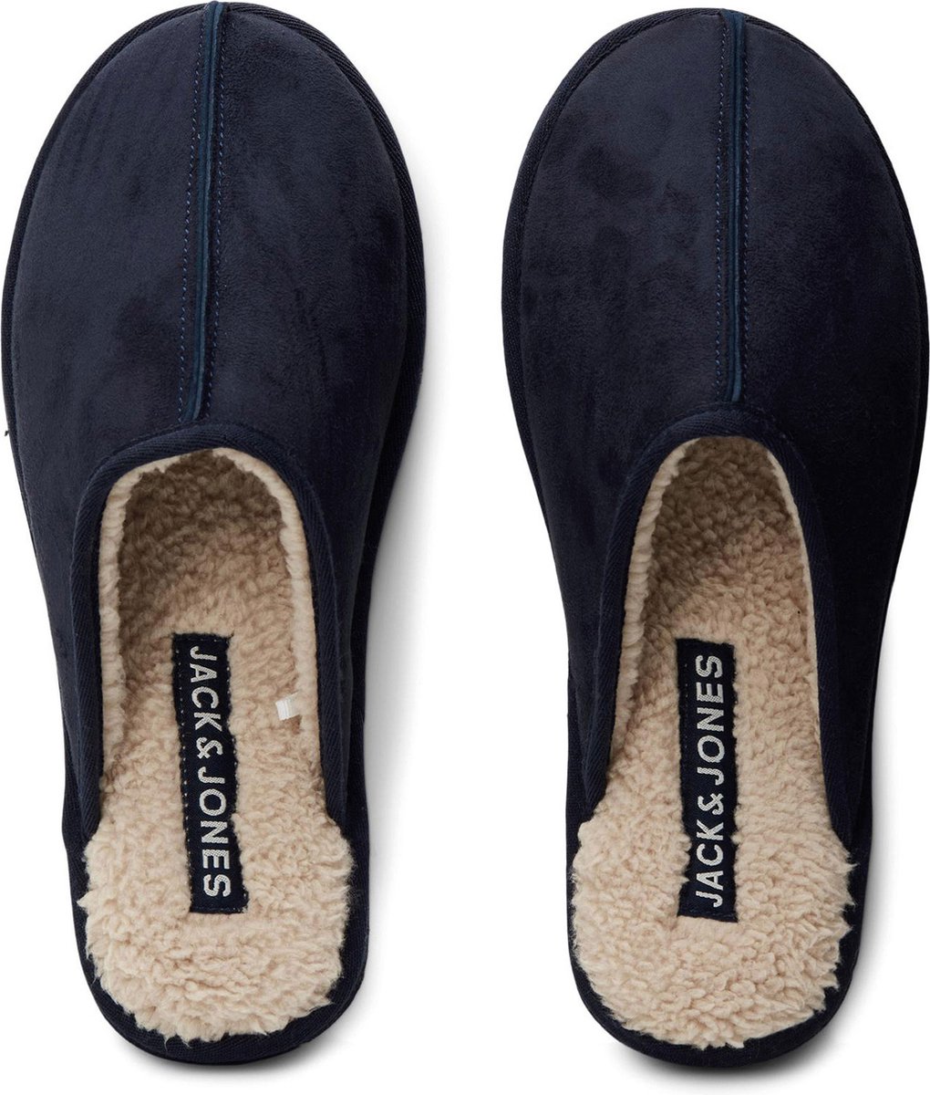 Jack & Jones - Heren Instappers Dudely Microfiber Pantoffel - Blauw - Maat 43