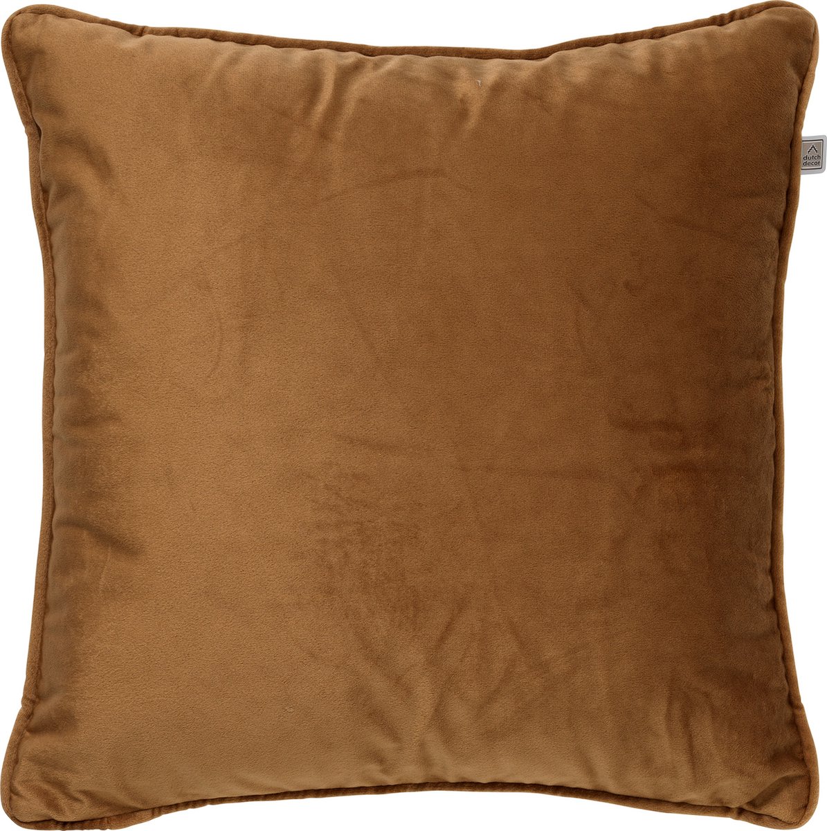 Dutch Decor FINNA - kussenhoes 45x45 cm - Eco Line - 100% gerecycled - Tobacco Brown - bruin - met rits - zonder binnenkussen