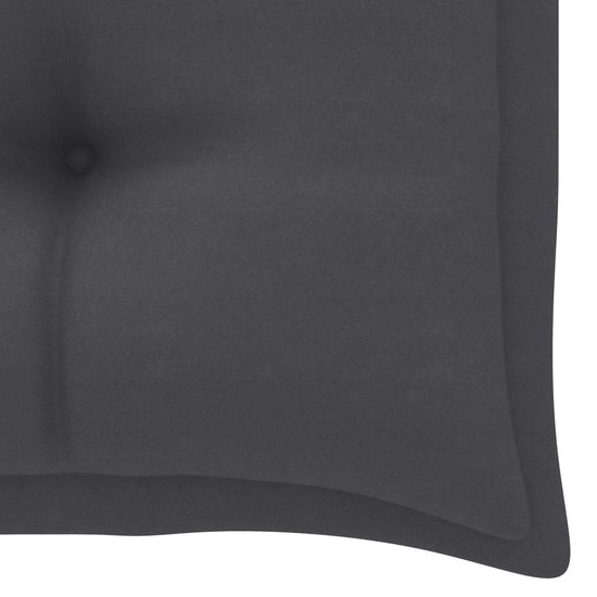Schommelbank met crèmewit kussen 120 cm massief teakhout