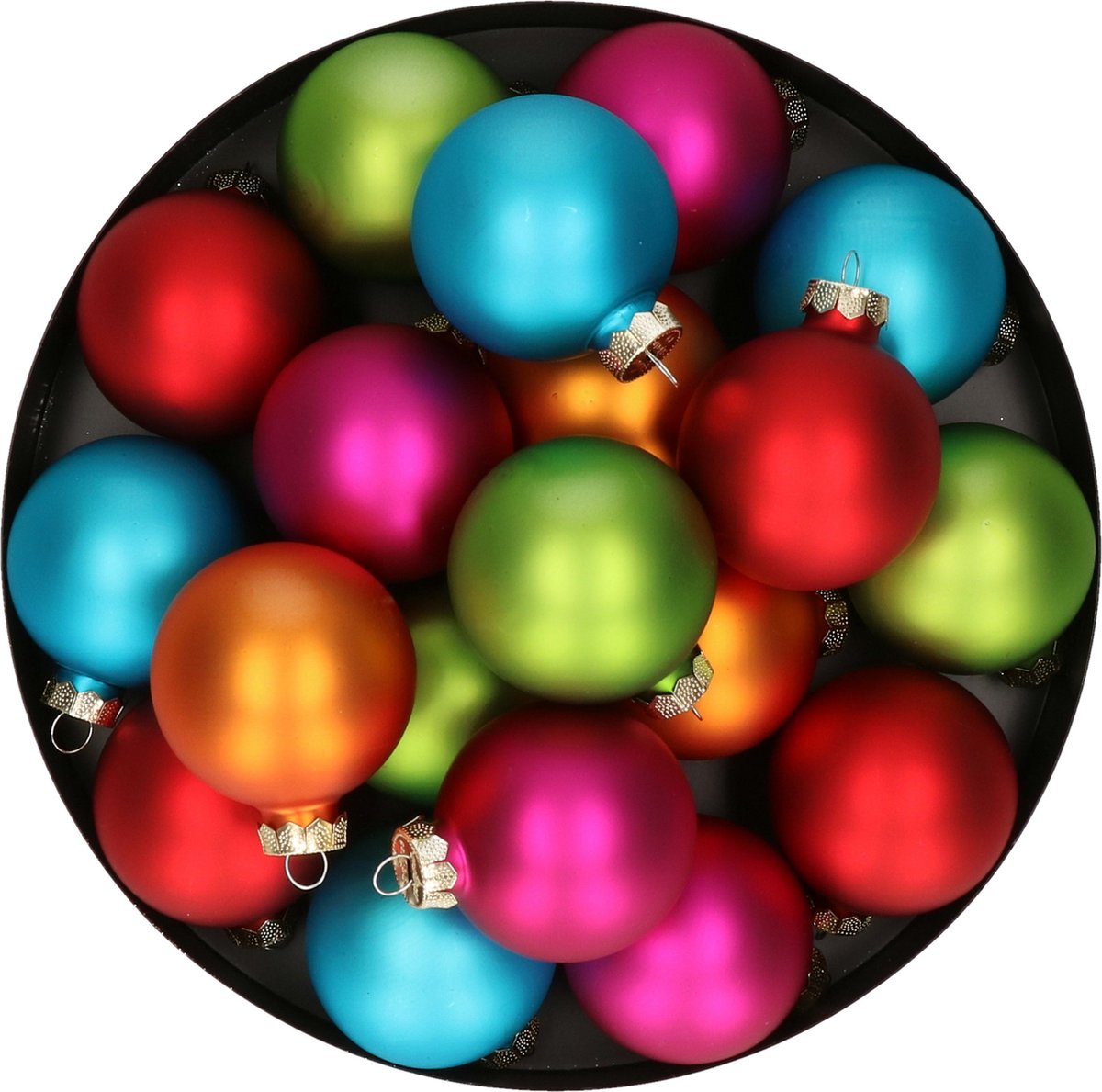 Inge Christmas Goods kerstballen - 13x - gekleurd - kunststof - 6 cm