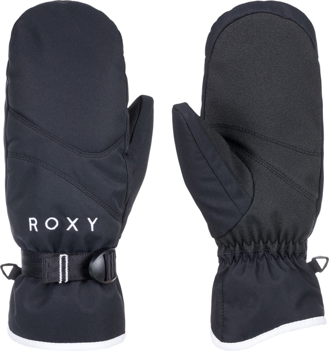 Roxy Wintersporthandschoenen Jetty Solid Volwassenen Vrouwen Snowboard/Skiwanten - L Zwart