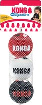 KONG Signature Speelballen M - steviger dan tennisballen - niet schurend materiaal - speelbal voor honden - 3 stuks