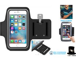 Bob Online™ - 1 Stuk - Sportarmband - Universeel Verstelbaar Hardlopen Armband - Smartphone Telefoonhouder - Hardlopen - 1 Piece – Sport Mobile Phone Arm Band – Universal, Adjustable & Touchscreen Mobile Phone Arm Band incl. – Waterdicht Touchscreen