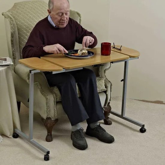 Table de chevet inclinable - Table de chaise avec roues - Table de lit  réglable en... | bol