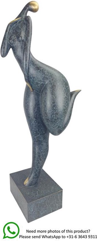 Brons beeld - naakte vrouw - modern - sculptuur - 60 cm hoog