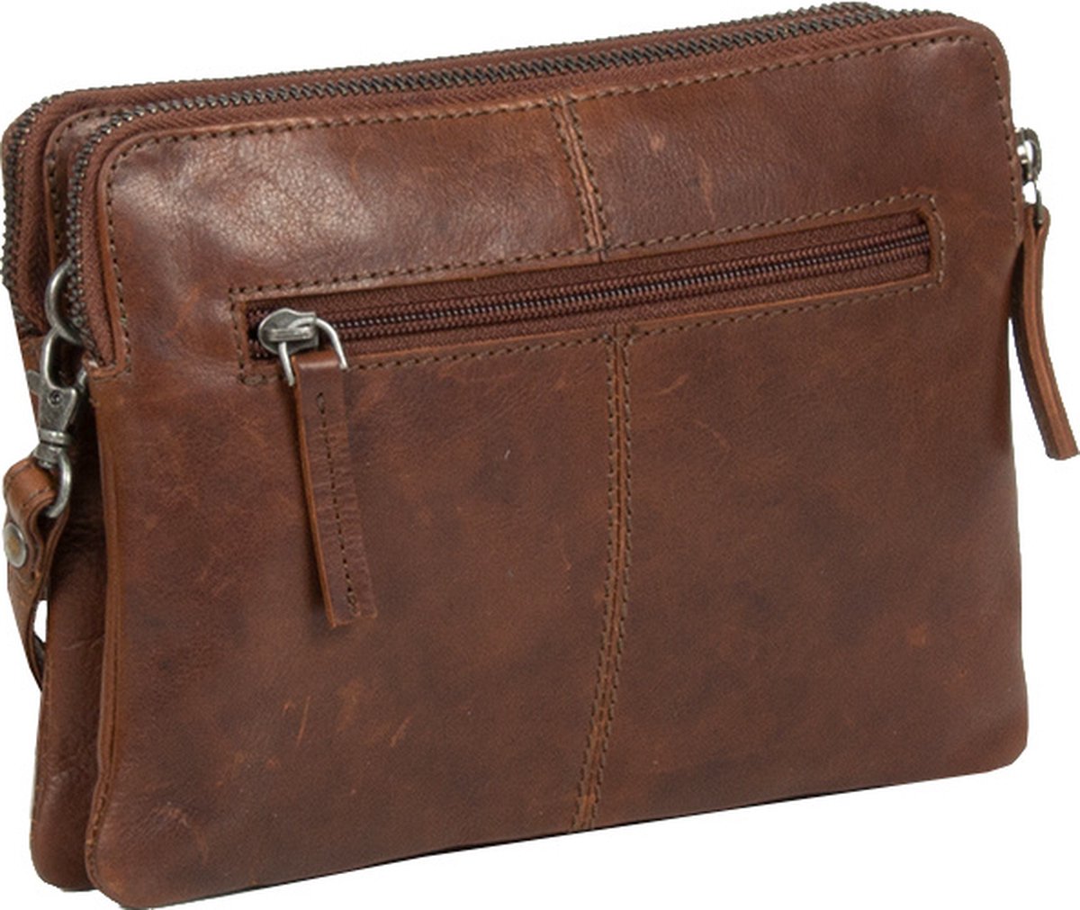 MUSTANG Leren Schoudertas Catania Crossbody Bag Brown Bruine